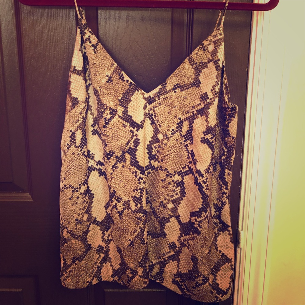 Satin snakeskin tank